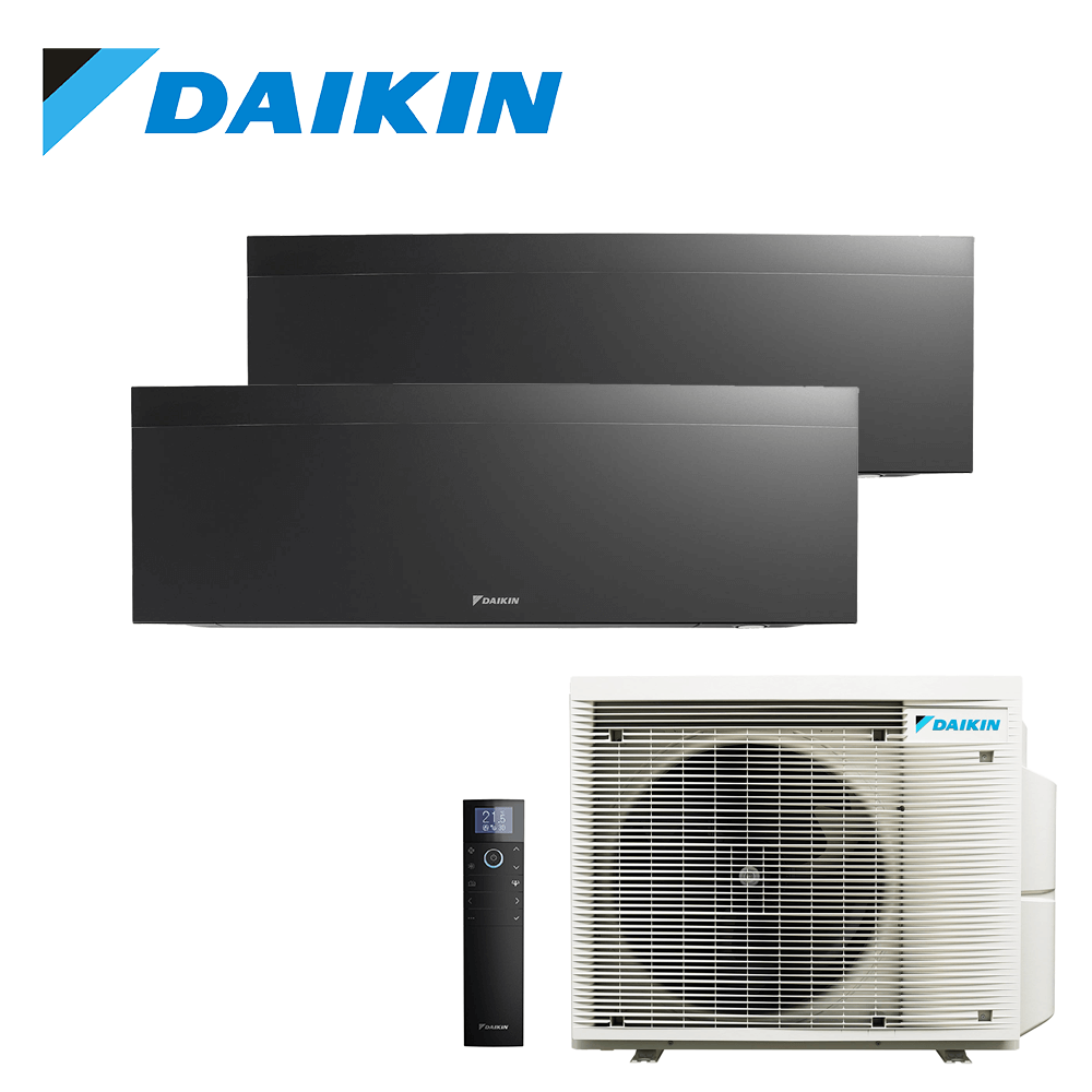 Aer conditionat multisplit Daikin 14000 BTU - 2 unitati Emura, 9+9 BTU, Black