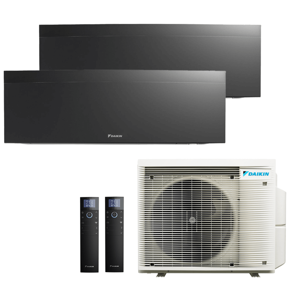 Aer conditionat multisplit Daikin 14000 BTU - 2 unitati Emura, 9+9 BTU, Black