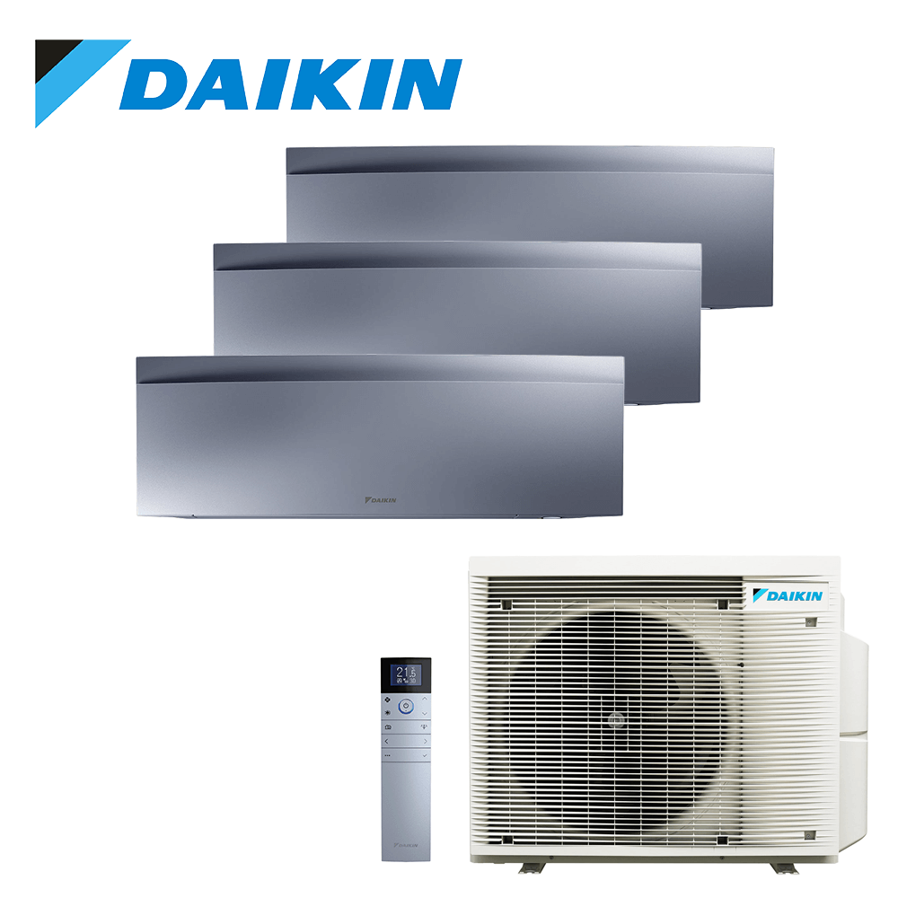 Aer conditionat multisplit Daikin 24000 BTU - 3 unitati Emura, 9+9+12 BTU, Silver