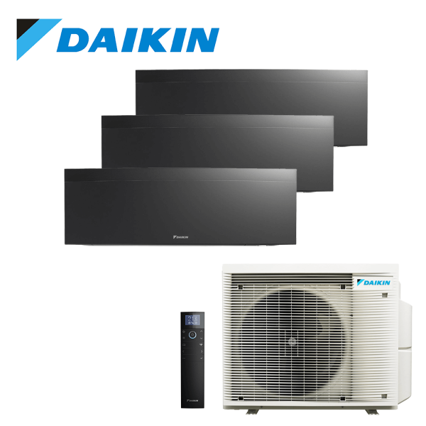 Aer conditionat multisplit Daikin 24000 BTU - 3 unitati Emura, 9+9+12 BTU, Black