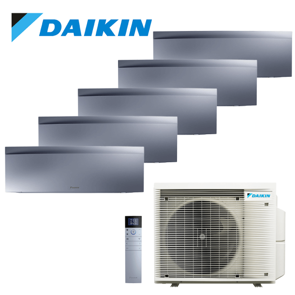 Aer conditionat multisplit Daikin 30000 BTU - 5 unitati Emura, 9+9+9+9+12 BTU, Silver
