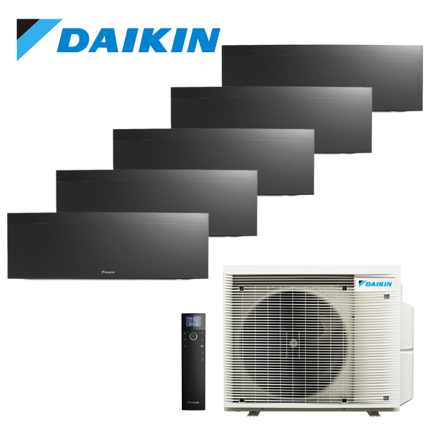 Aer conditionat multisplit Daikin 30000 BTU - 5 unitati Emura, 9+9+9+9+12 BTU, Black