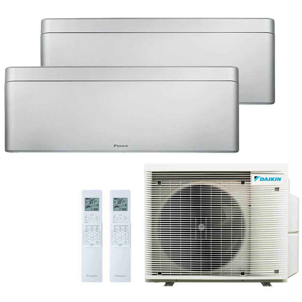 Aer conditionat multisplit Daikin 18000 BTU - 2 unitati Stylish, 9+12 BTU, Silver