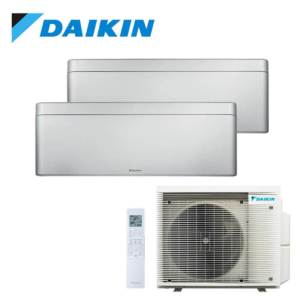 Aer conditionat multisplit Daikin 14000 BTU - 2 unitati Stylish, 7+7 BTU, Silver
