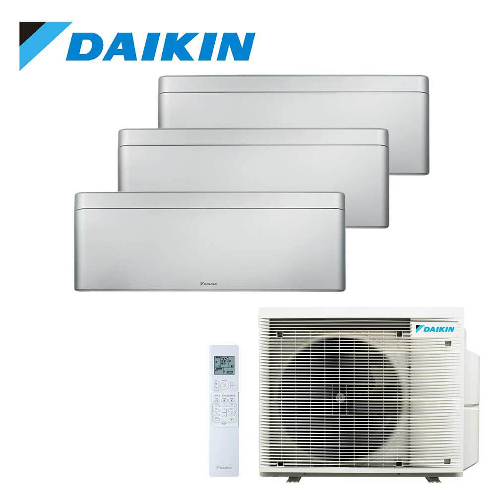 Aer conditionat multisplit Daikin 24000 BTU - 3 unitati Stylish, 9+9+9 BTU, Silver