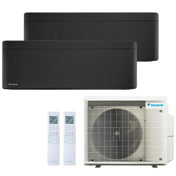 Aer conditionat multisplit Daikin 18000 BTU - 2 unitati Stylish, 9+9 BTU, Black