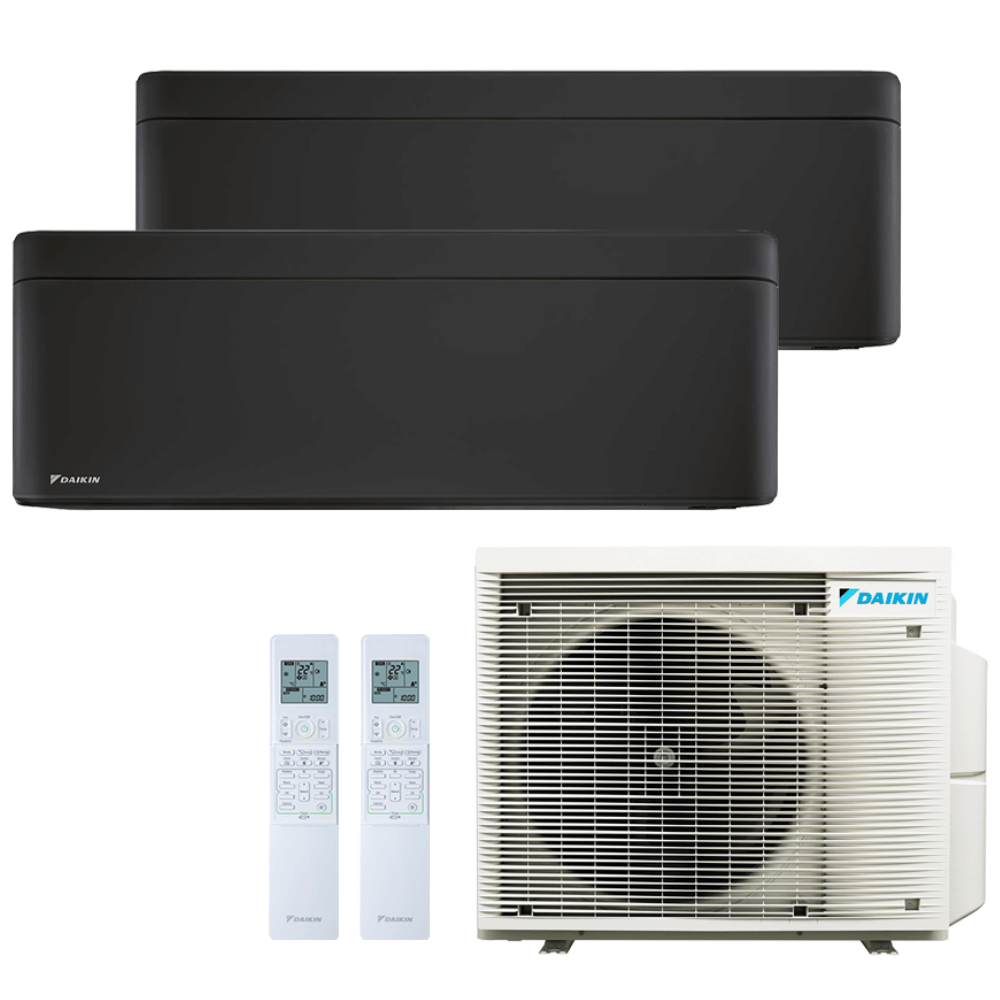 Aer conditionat multisplit Daikin 18000 BTU - 2 unitati Stylish, 9+12 BTU, Black