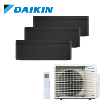 Aer conditionat multisplit Daikin 24000 BTU - 3 unitati Stylish, 9+9+9 BTU, Black