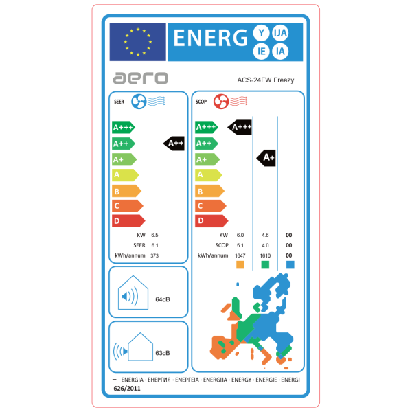 Aer conditionat Aero Freezy 24000 BTU - WiFi, Kit inclus