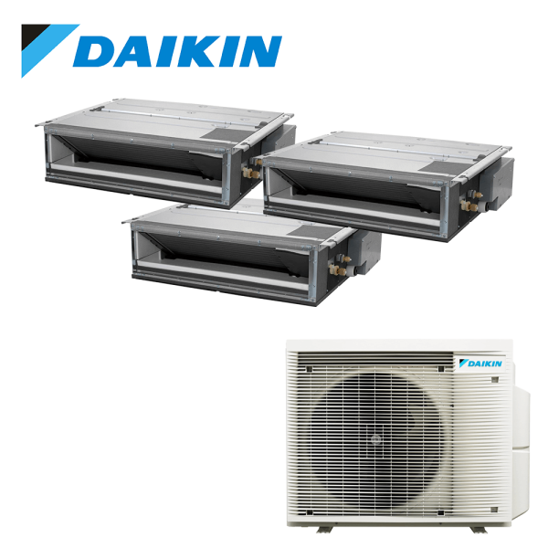Aer conditionat multisplit Daikin 24000 BTU - 3 unitati Duct de tavan, 9+9+9 BTU
