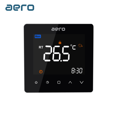Termostat AERO Seria TP538 pentru Incalzire in Pardoseala cu Agent Termic - Negru