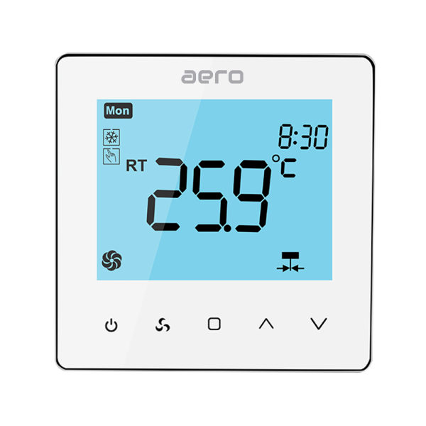 Termostat AERO Seria TP528 pentru Ventiloconvector 2 tevi - WiFi, Alb
