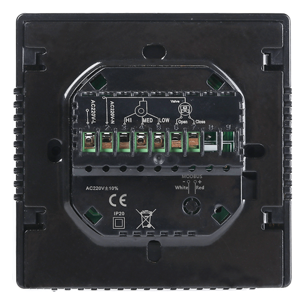 Termostat AERO Seria TP528 pentru Ventiloconvector 2 tevi - WiFi, Negru