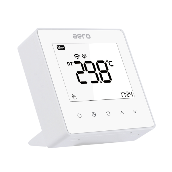 Termostat AERO Seria TP608 pentru Centrala Termica fara fir - WiFi, Wireless, Alb