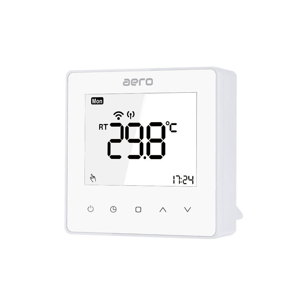 Termostat AERO Seria TP608 pentru Centrala Termica fara fir - WiFi, Wireless, Alb