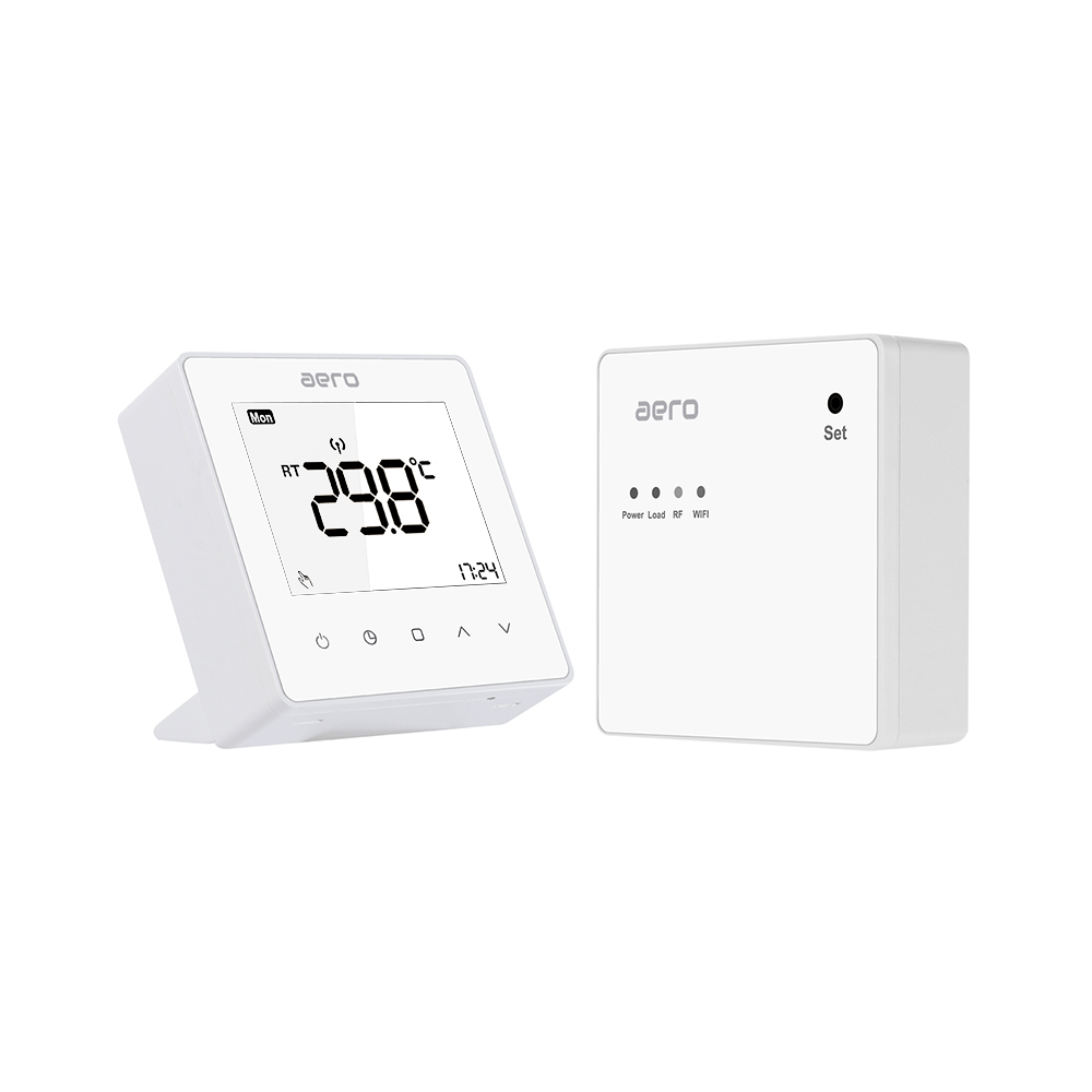 Termostat AERO Seria TP608 pentru Centrala Termica fara fir - WiFi, Wireless, Alb