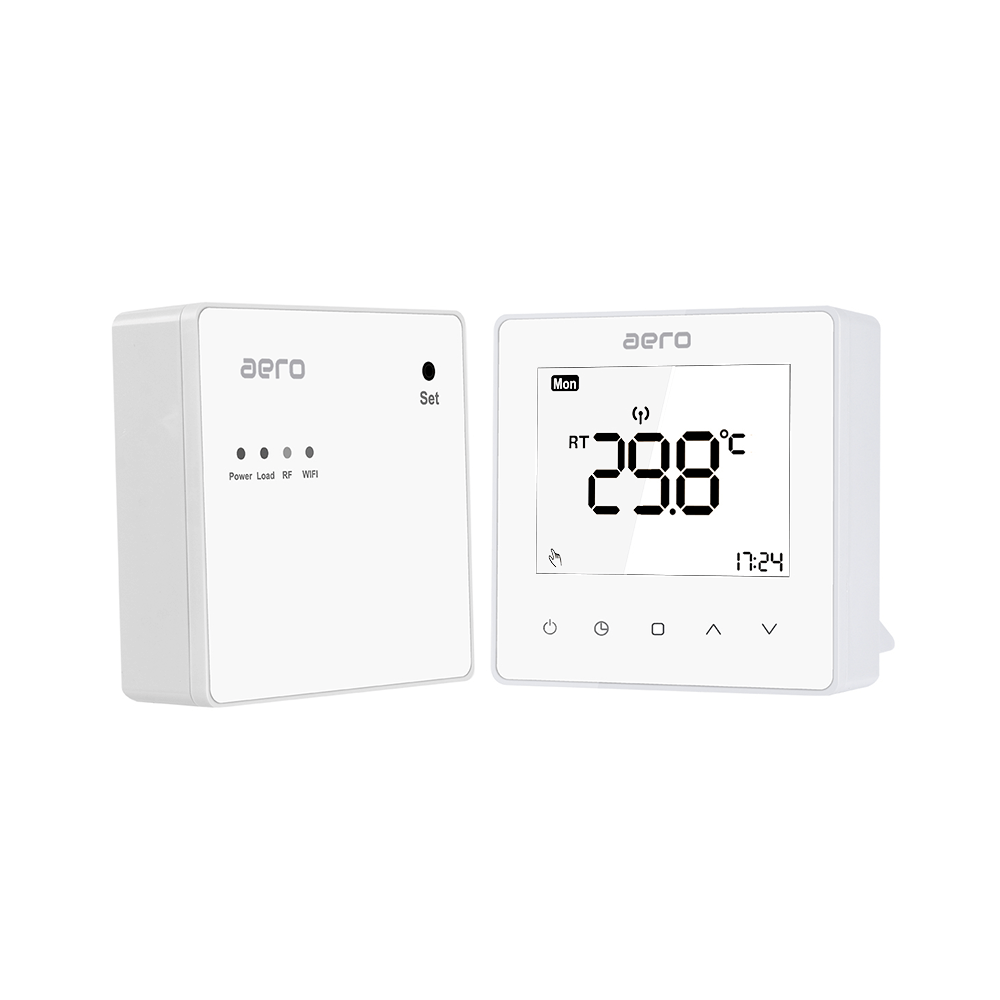 Termostat AERO Seria TP608 pentru Centrala Termica fara fir - WiFi, Wireless, Alb