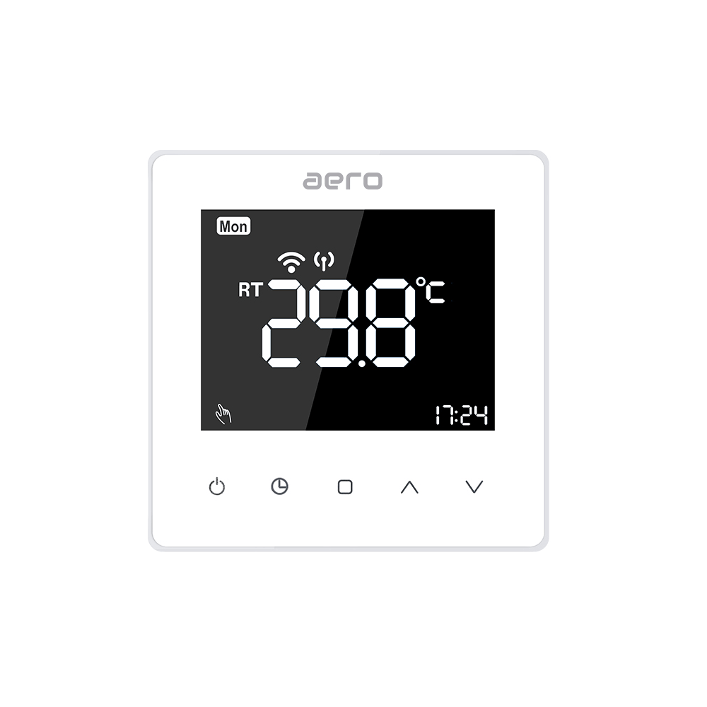 Termostat AERO Seria TP618 pentru Centrala Termica fara fir - WiFi, Wireless, Alb