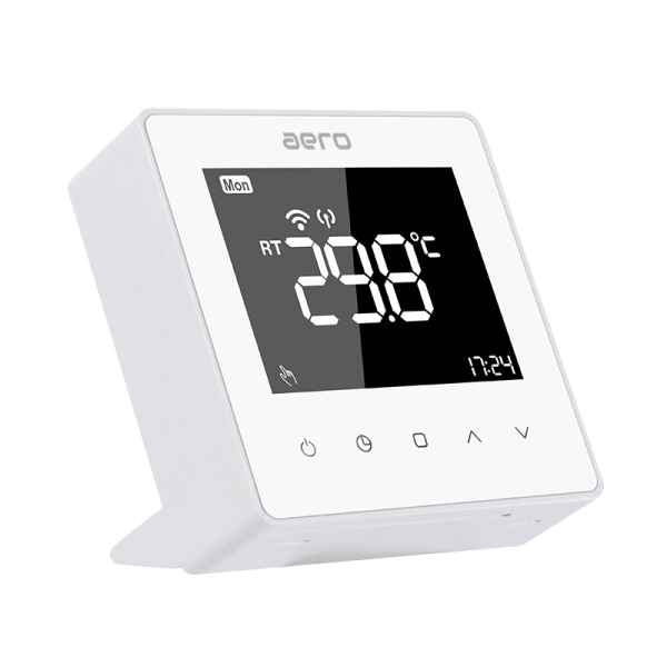 Termostat AERO Seria TP618 pentru Centrala Termica fara fir - WiFi, Wireless, Alb