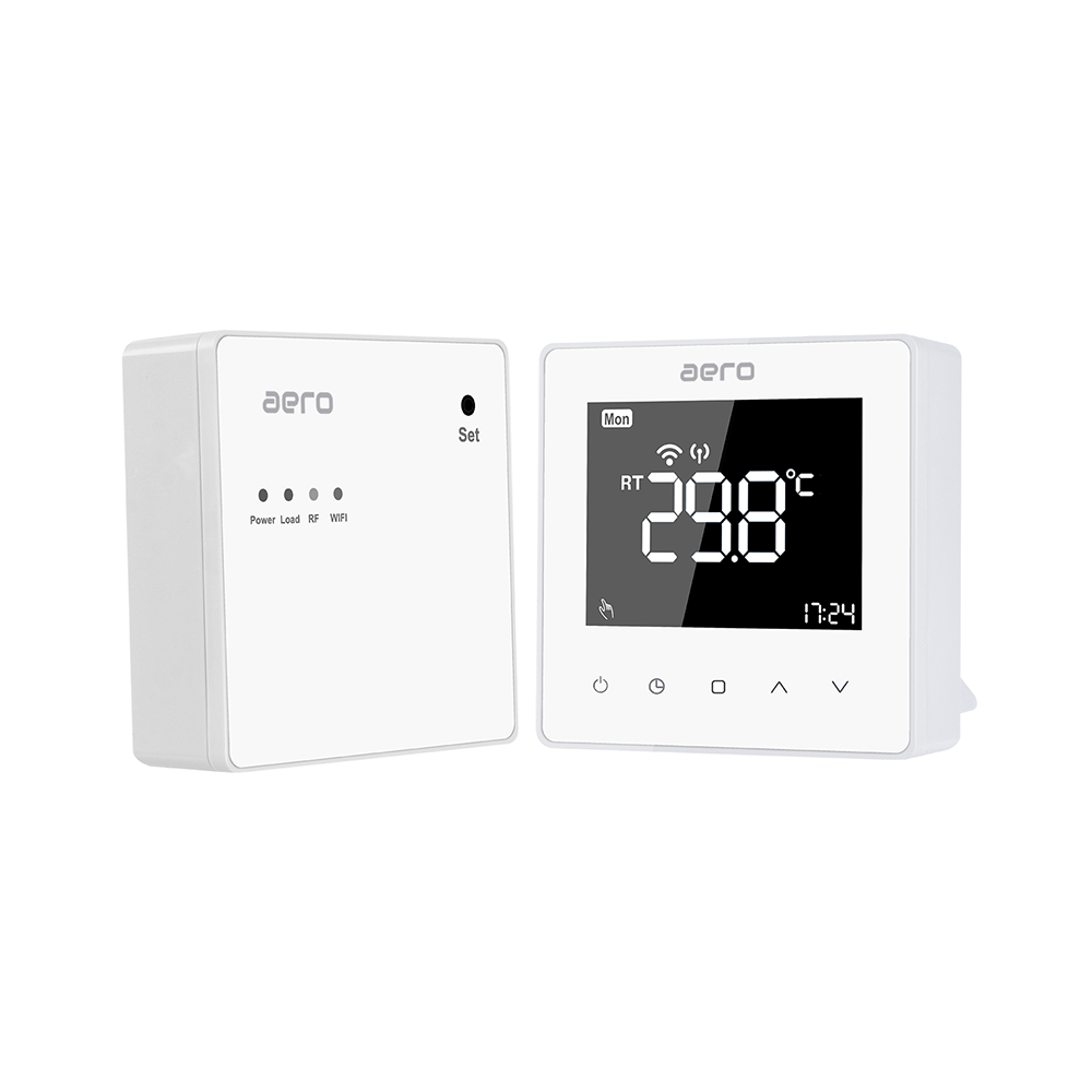 Termostat AERO Seria TP618 pentru Centrala Termica fara fir - WiFi, Wireless, Alb