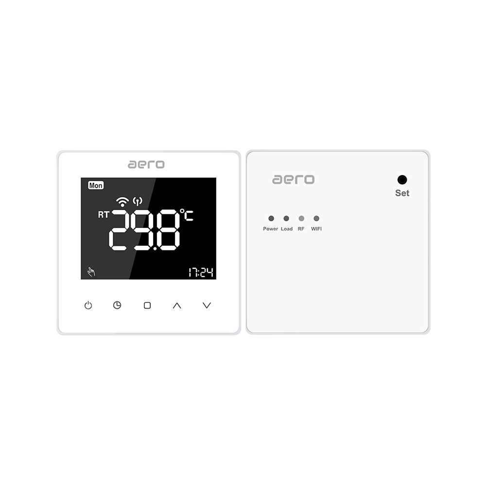 Termostat AERO Seria TP618 pentru Centrala Termica fara fir - WiFi, Wireless, Alb