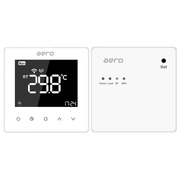 Termostat AERO Seria TP618 pentru Centrala Termica fara fir - Wireless, Alb