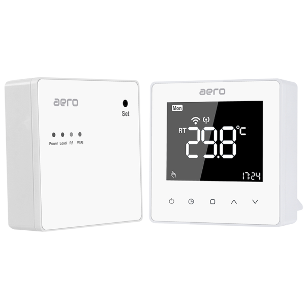 Termostat AERO Seria TP618 pentru Centrala Termica fara fir - Wireless, Alb