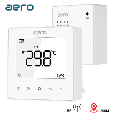 Termostat AERO Seria TP608 pentru Centrala Termica fara fir - Wireless, Alb