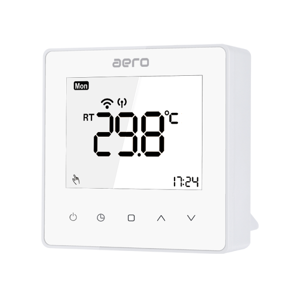 Termostat AERO Seria TP608 pentru Centrala Termica fara fir - Wireless, Alb