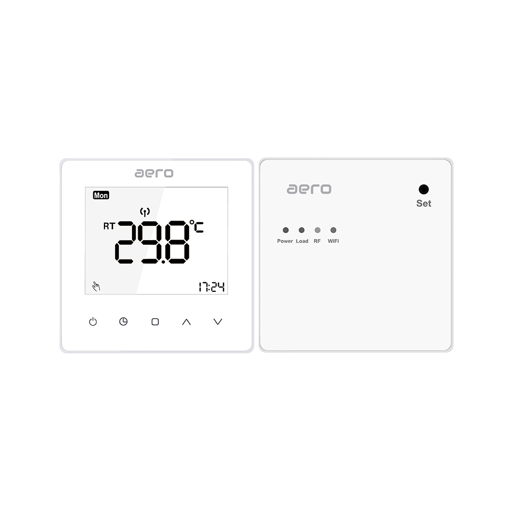 Termostat AERO Seria TP608 pentru Centrala Termica fara fir - Wireless, Alb