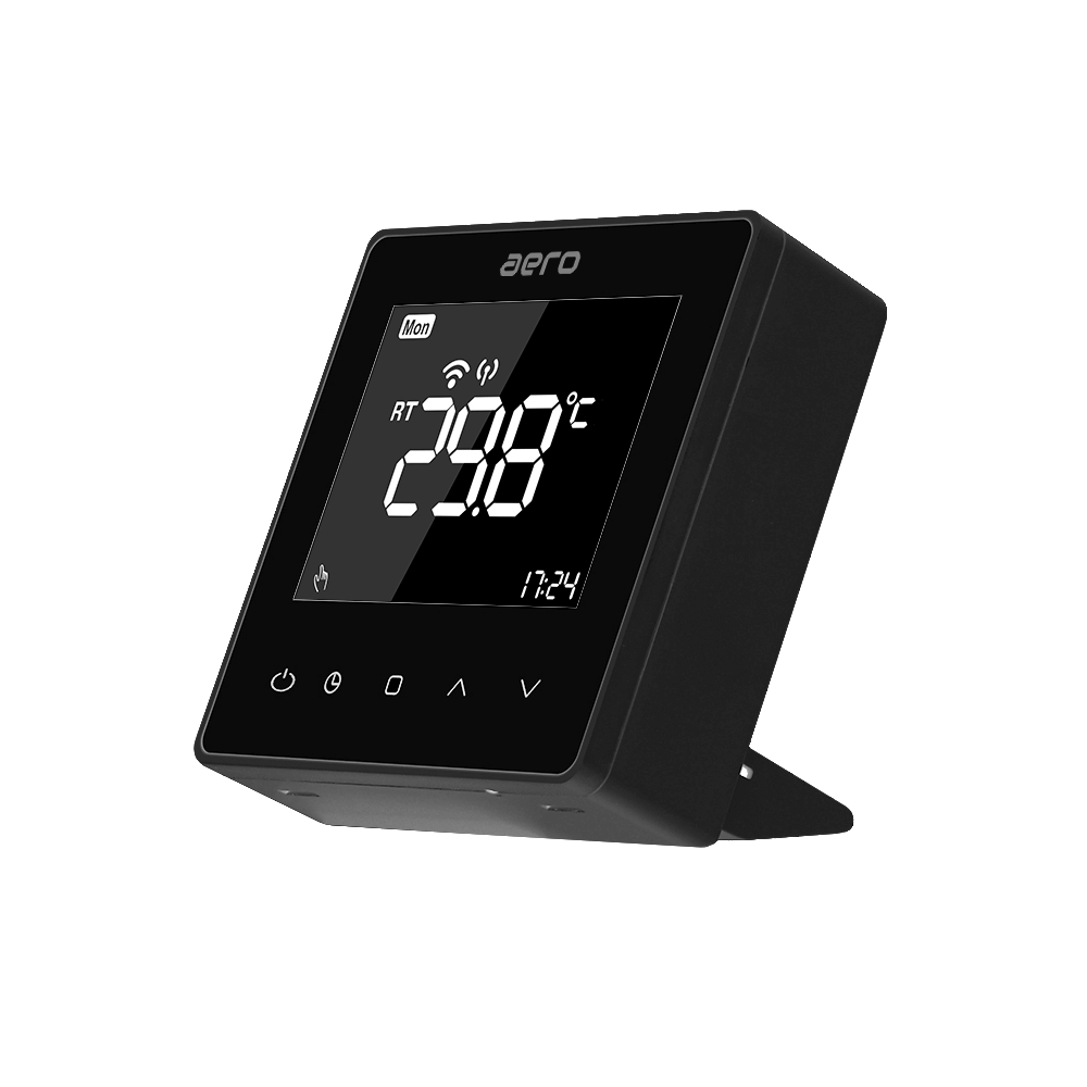 Termostat AERO Seria TP618 pentru Centrala Termica fara fir - WiFi, Wireless, Negru