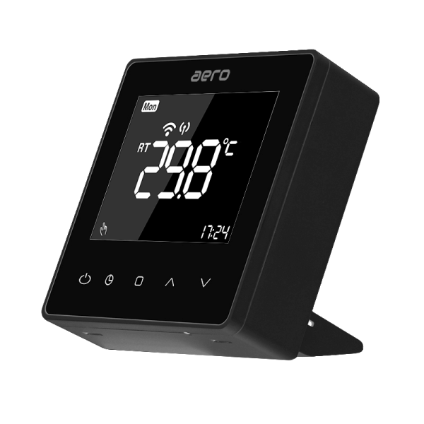 Termostat AERO Seria TP618 pentru Centrala Termica fara fir - WiFi, Wireless, Negru