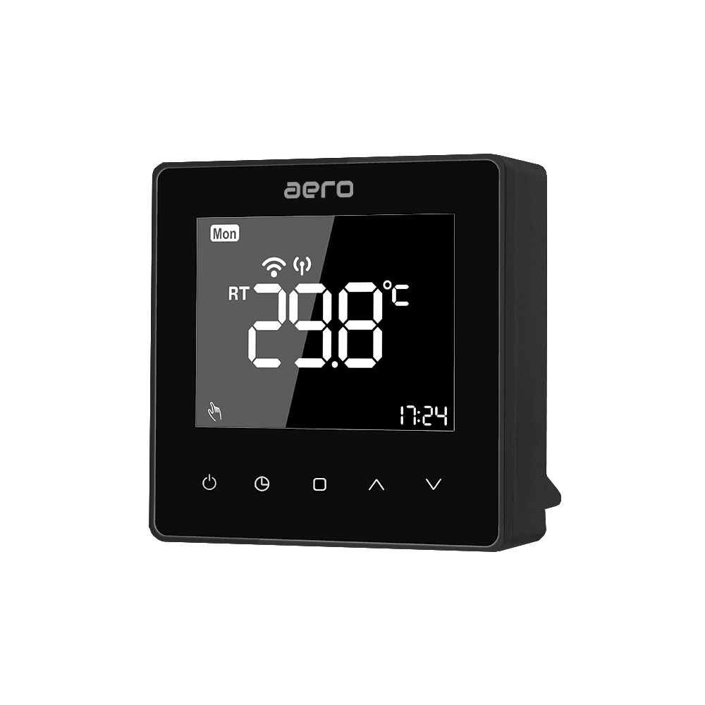 Termostat AERO Seria TP618 pentru Centrala Termica fara fir - WiFi, Wireless, Negru