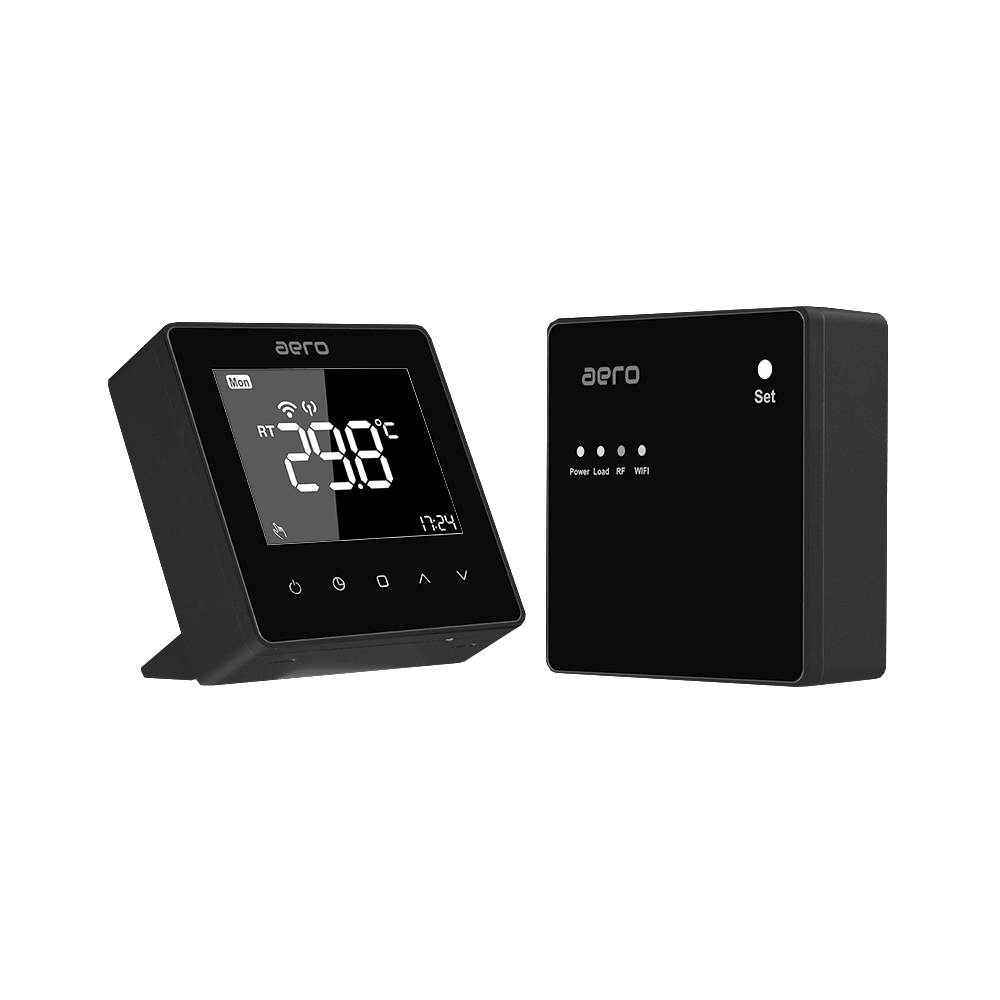 Termostat AERO Seria TP618 pentru Centrala Termica fara fir - WiFi, Wireless, Negru