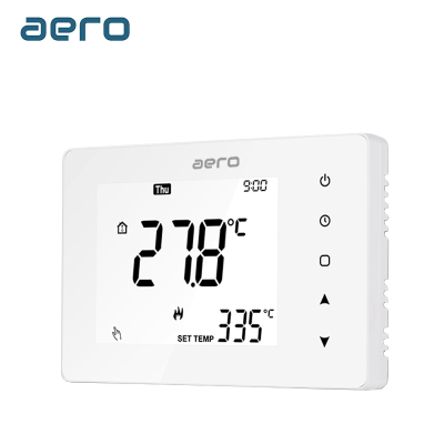 Termostat AERO Seria TP708 pentru Centrala Termica cu fir - Alb