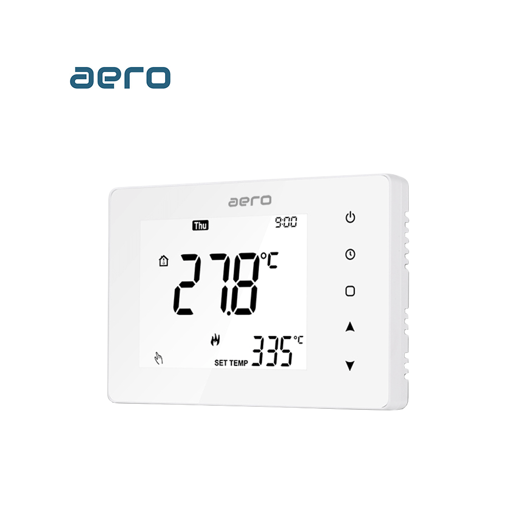 Termostat AERO Seria TP708 pentru Centrala Termica cu fir - Alb