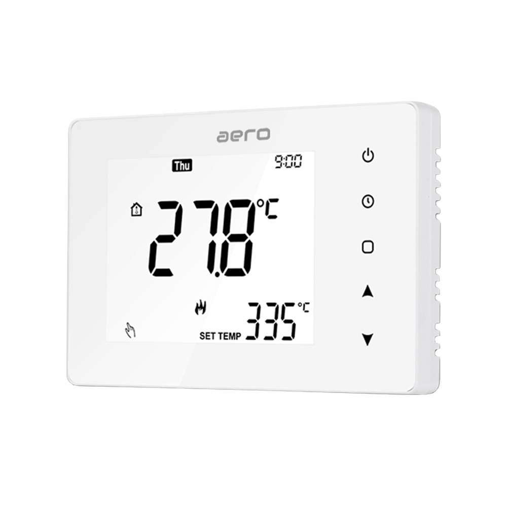 Termostat AERO Seria TP708 pentru Centrala Termica cu fir - Alb