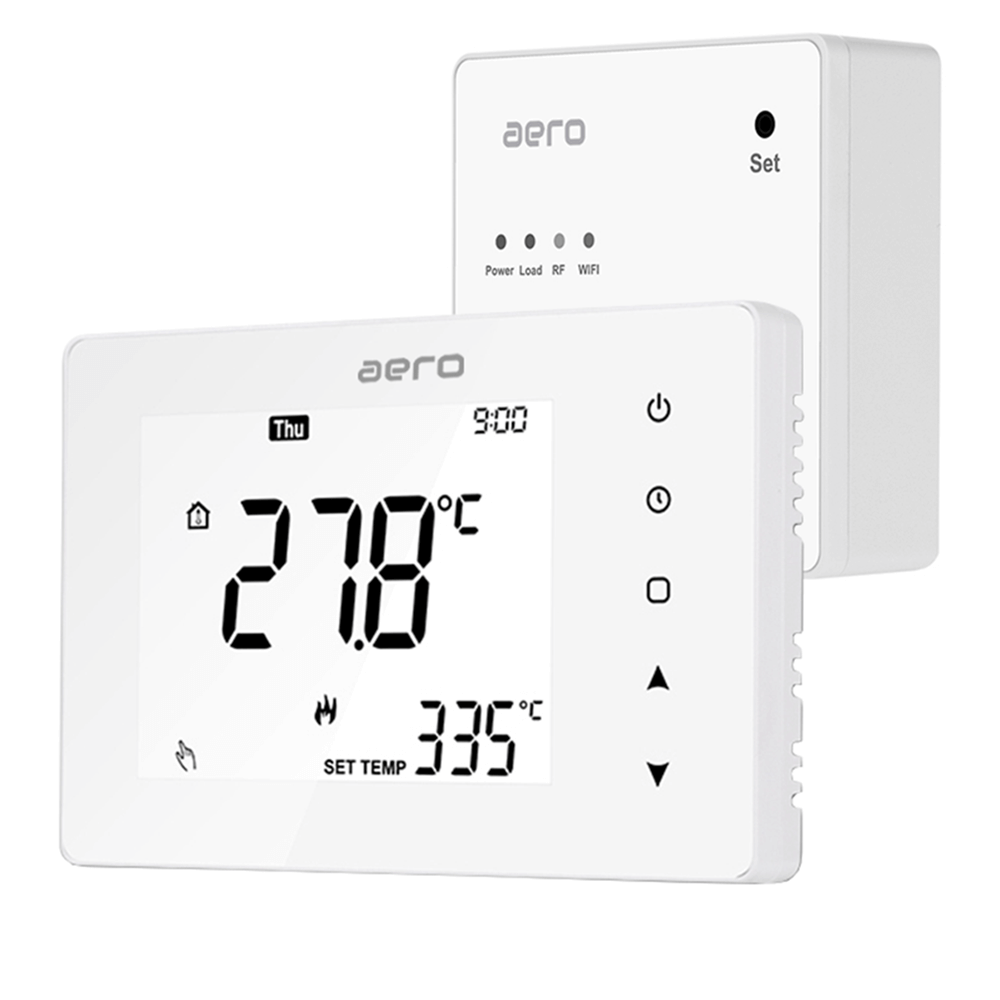 Termostat AERO Seria TP708 pentru Centrala Termica fara fir - Wireless, Alb