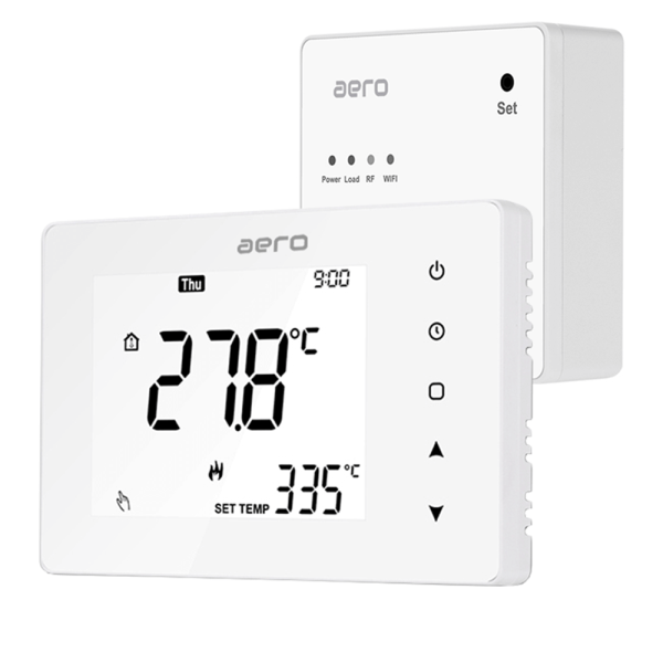 Termostat AERO Seria TP708 pentru Centrala Termica fara fir - Wireless, Alb