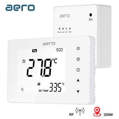 Termostat AERO Seria TP708 pentru Centrala Termica fara fir - Wireless, Alb