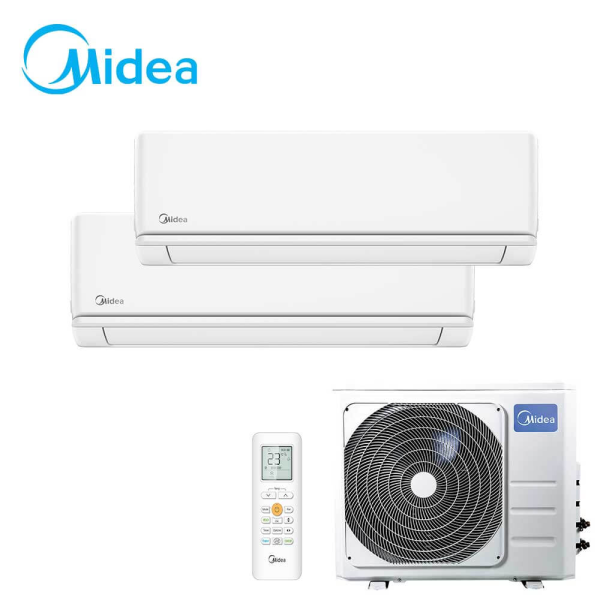 Aer conditionat multisplit Midea 18000 BTU, 2 unitati Dura, 9+12 BTU