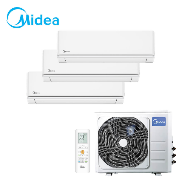 Aer conditionat multisplit Midea 27000 BTU, 3 unitati Dura, 9+9+12 BTU