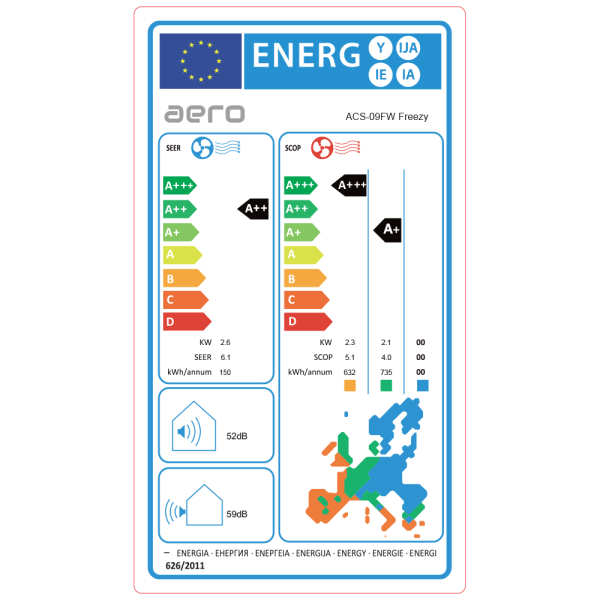 Aer conditionat Aero Freezy 9000 BTU - WiFi