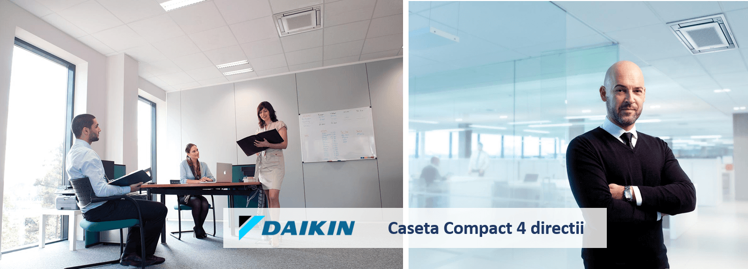 Aer conditionat Daikin Fully Flat Cassette R32 Inverter caseta compacta integrata in tavan