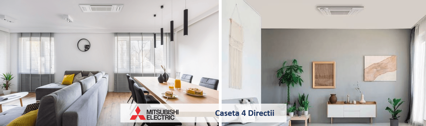Aer conditionat Mitsubishi Electric PLA-M caseta 4 directii R32 Inverter Wi-Fi optional Plasma Quad