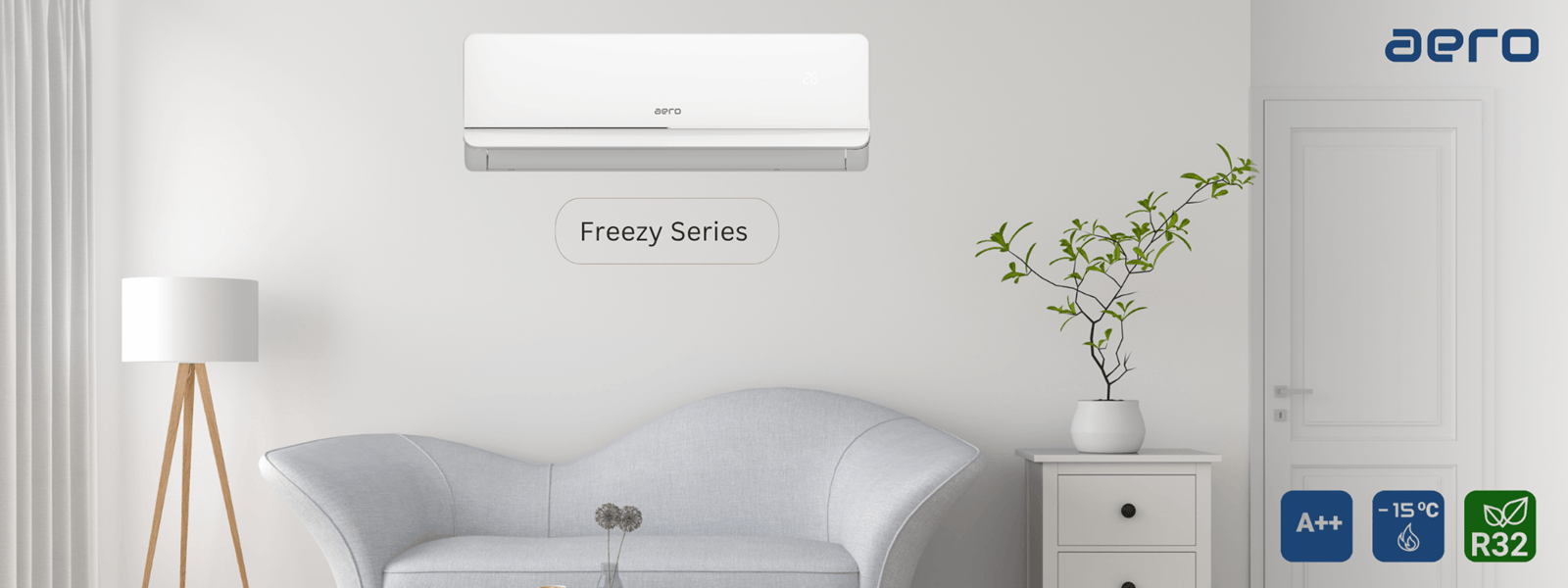 Functii aer conditionat AERO Freezy R32 DC Inverter Wi-Fi filtre PM2.5 carbon activ antibacterian