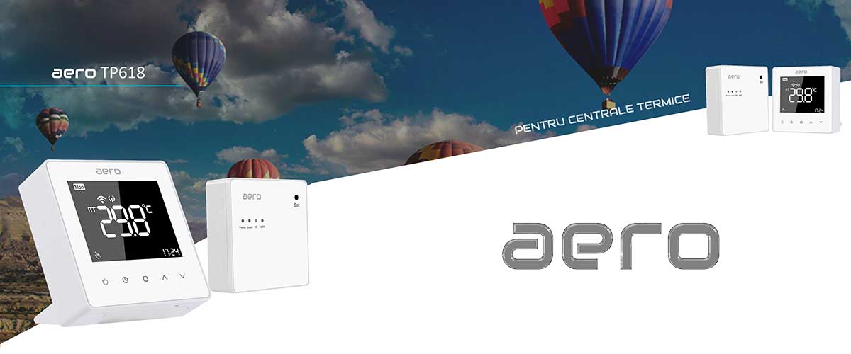Termostat AERO TP618 pentru centrala termica, wireless si Wi-Fi
